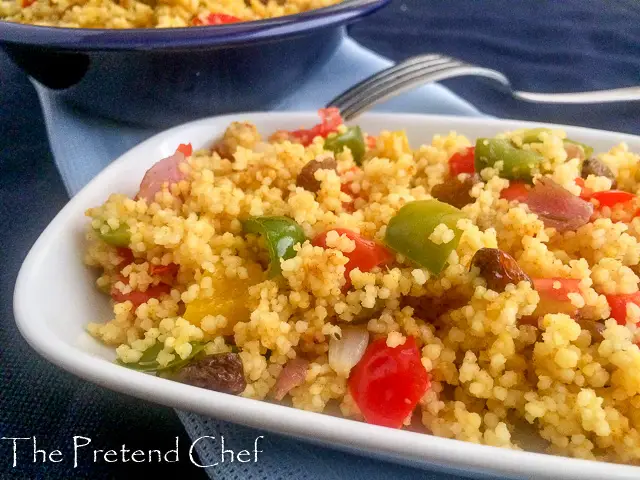 Healthy and light Couscous with bell peppers