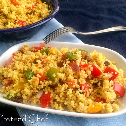 Healthy and light Couscous with bell peppers