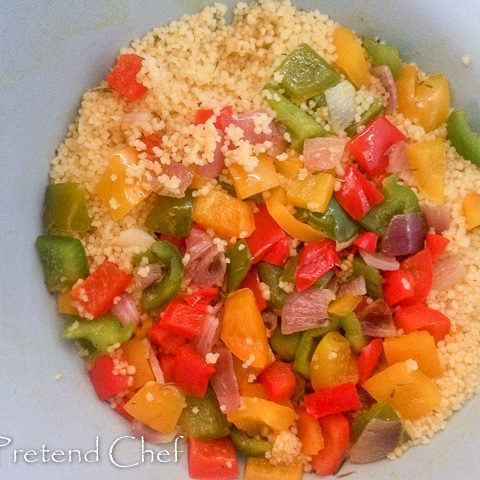 Couscous with bell peppers