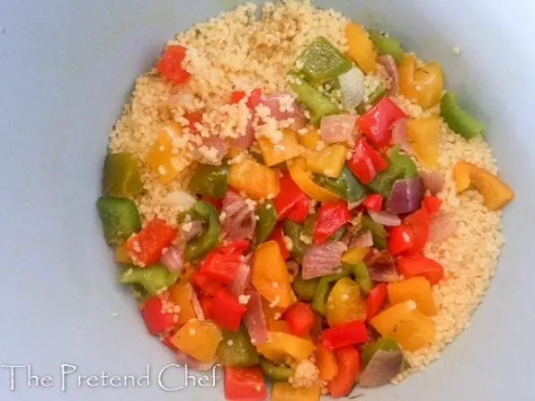 Couscous with bell peppers