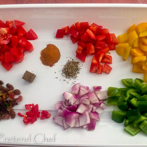 ingredients for Couscous with bell peppers