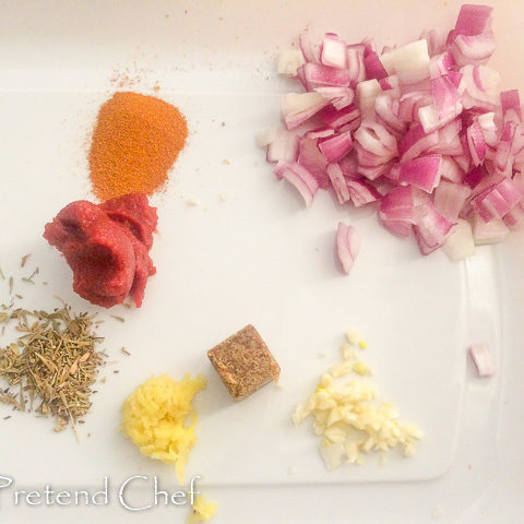 ingredients for chicken turmeric sauce