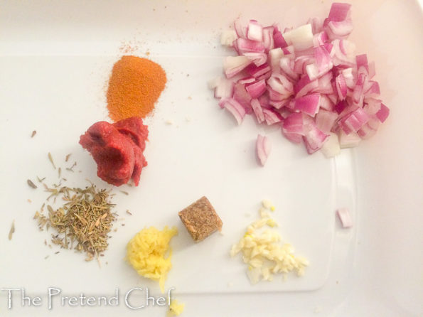 ingredients for chicken turmeric sauce