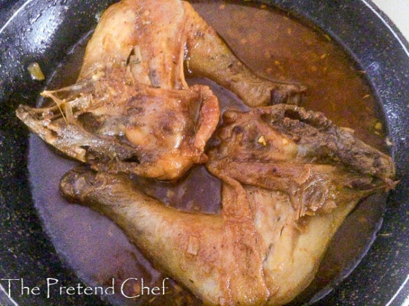 chicken legs in chicken turmeric sauce