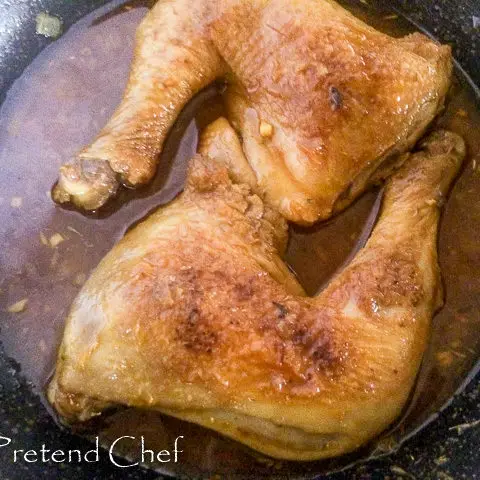 chicken legs in chicken turmeric sauce