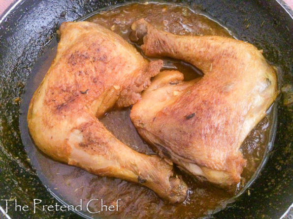 chicken legs in chicken turmeric sauce