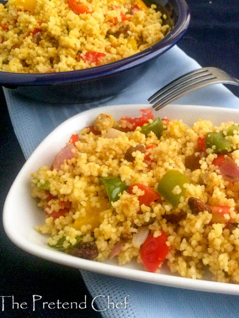 Healthy and light Couscous with bell peppers