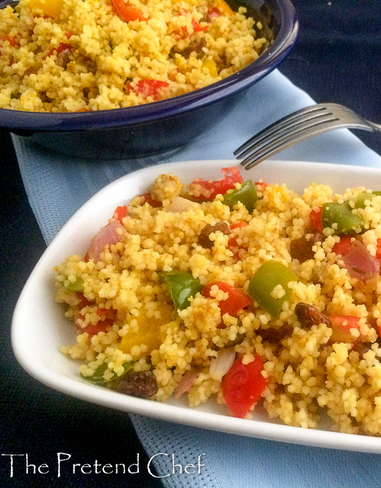 Healthy and light Couscous with bell peppers