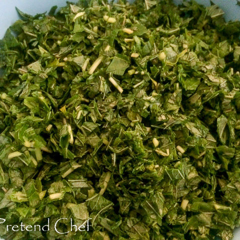 shredded Green, green amaranth, callaloo