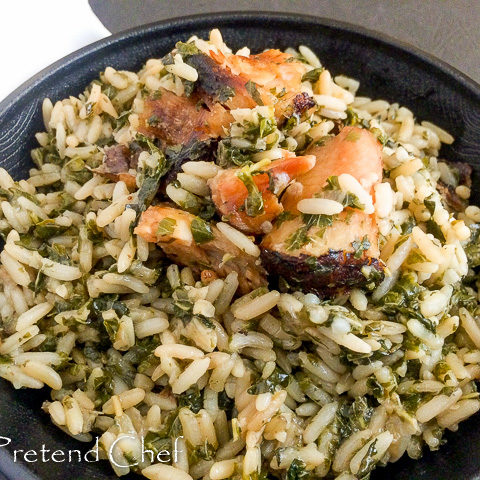 Healthy and aromatic Green leafy vegetable rice