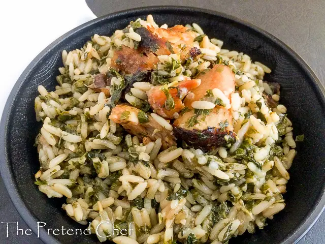 Healthy and aromatic Green leafy vegetable rice