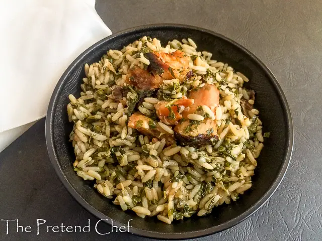 Healthy and aromatic Green leafy vegetable rice