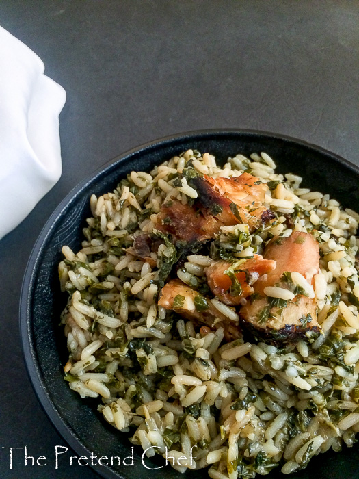 Healthy and aromatic Green leafy vegetable rice