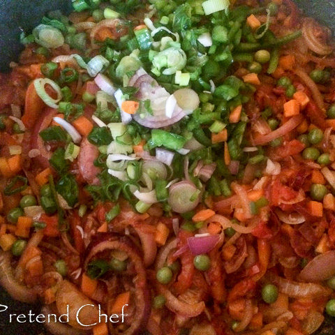 vegetables for peppered mixed meat