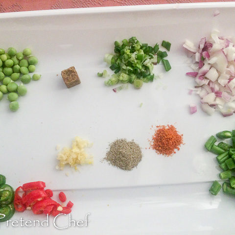 prepared ingredients for vegetable couscous