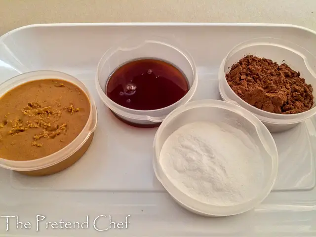 ingredients for chocolate peanut butter