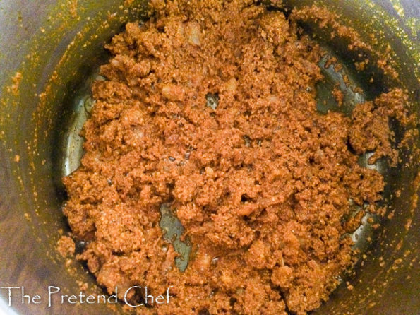 Esa soup, sesame seed soup cooking in a pot