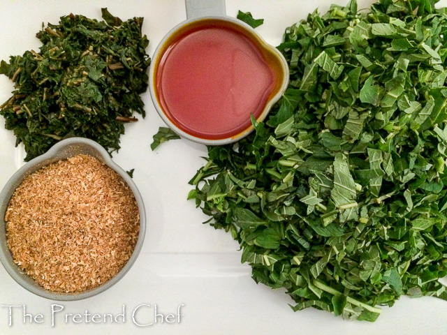 Ingredients for Esa soup, sesame seed soup