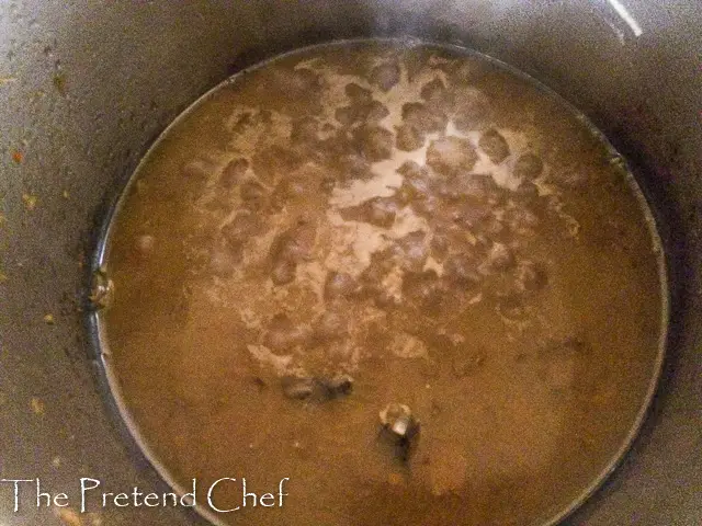 Miyan kuka cooking in a pot