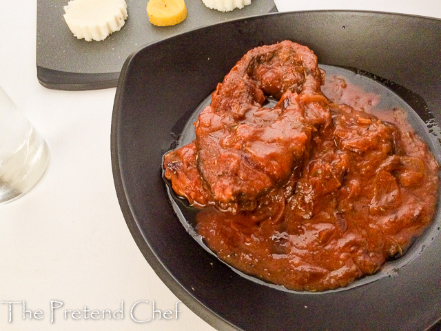 Sweet Tomato Paste Stew with fried fish