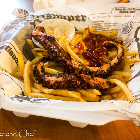 octopus and fries from St. Lawrence market