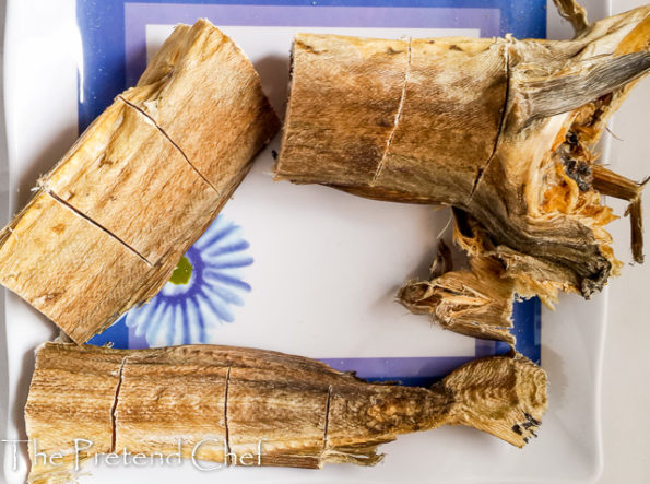 whole stockfish cut into sections