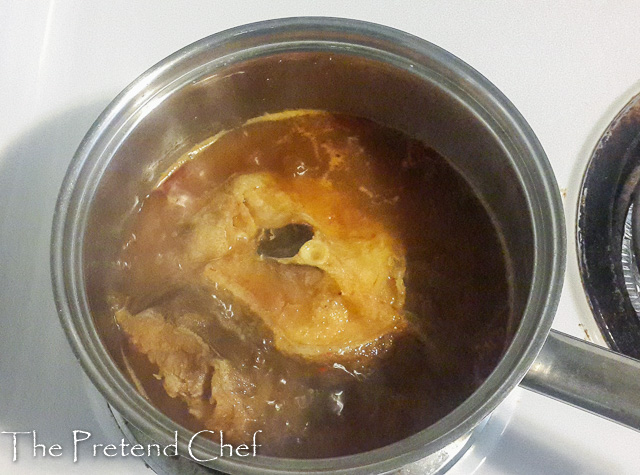 stockfish pepper soup cooking in a pot