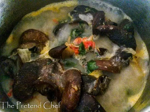 Snail Pepper Soup boiling in a pot