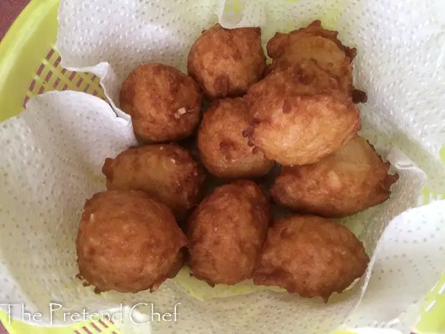 Tender sweet rice fritters