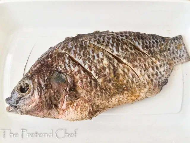 prepared fish for Jamaican escovitch fish