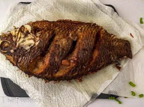 Fried whole fish for Jamaican escovitch fish