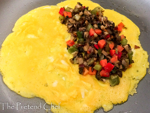 Fluffy and wholesome mushroom omelette