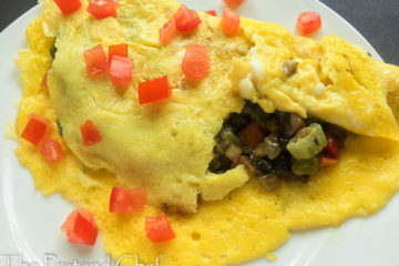 Fluffy and wholesome mushroom omelette