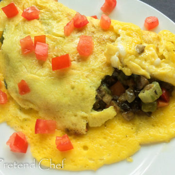 Fluffy and wholesome mushroom omelette