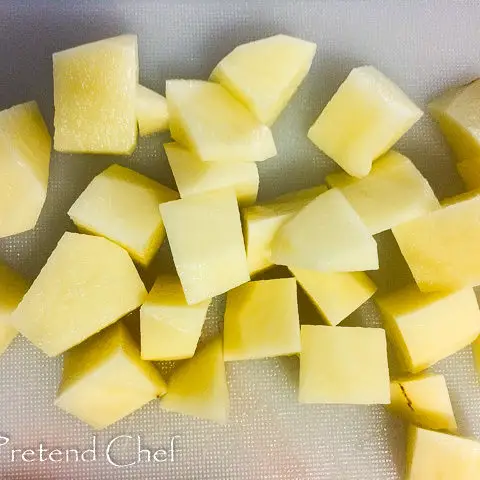 cubes of potato