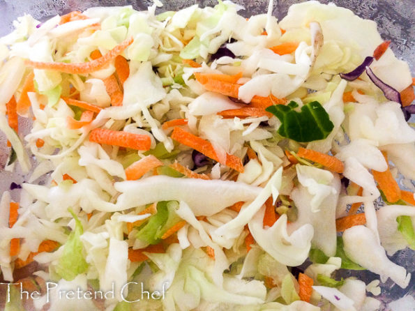 shredded cabbage for Mushroom Soup