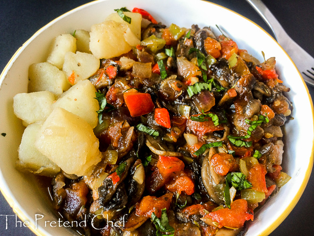 Healthy Mushroom hash, mushroom sauce