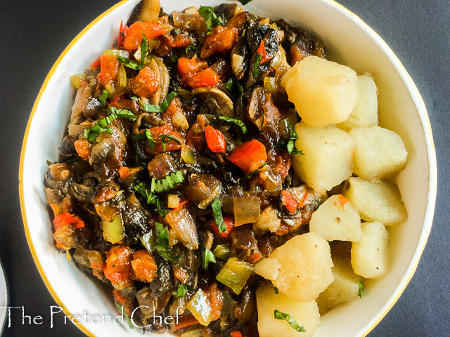 Healthy Mushroom hash, mushroom sauce