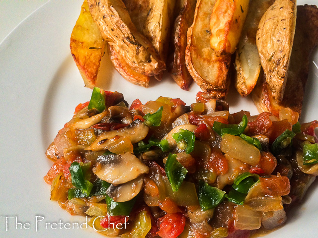 Healthy Mushroom hash, mushroom sauce