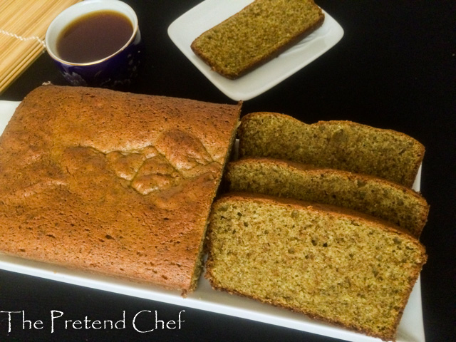 Green Tea Cake using Green teabags