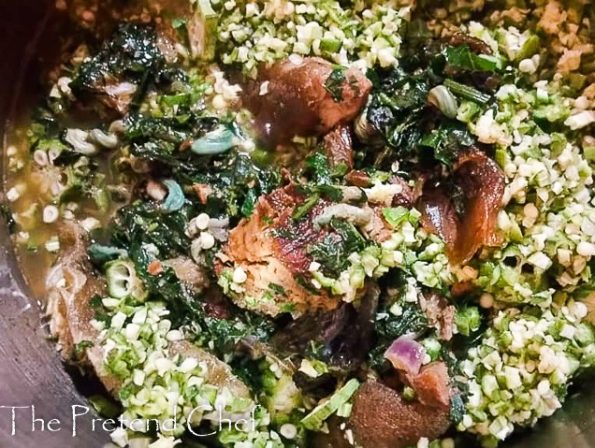 Ofe ugba, Ugba soup in a pot