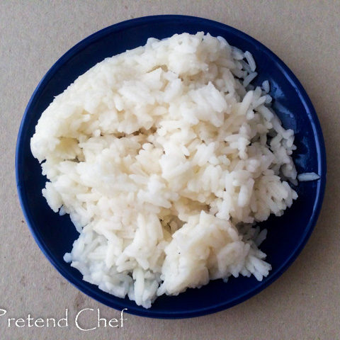 cooked rice in a plate