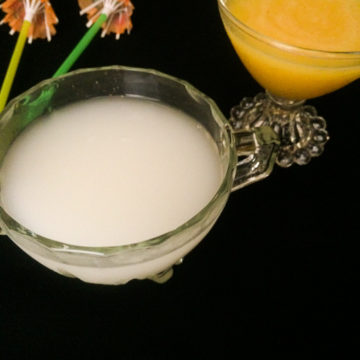 Rice milk using cooked rice. Golden milk