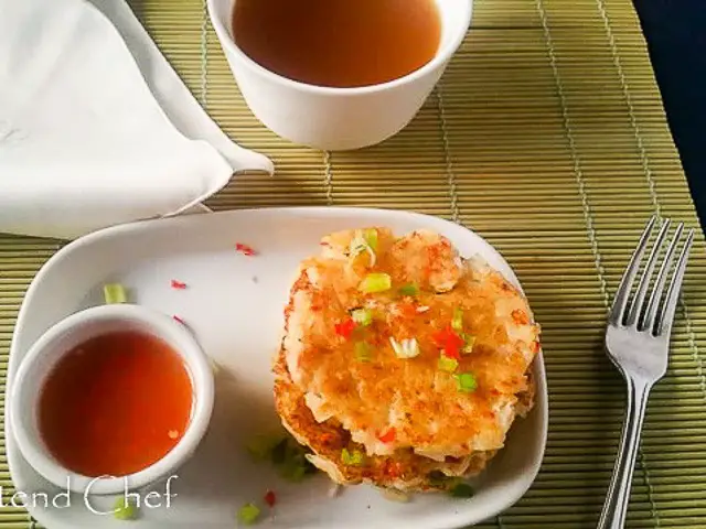 Light, crispy and tender Cooked Rice Pancake with Leftover Rice