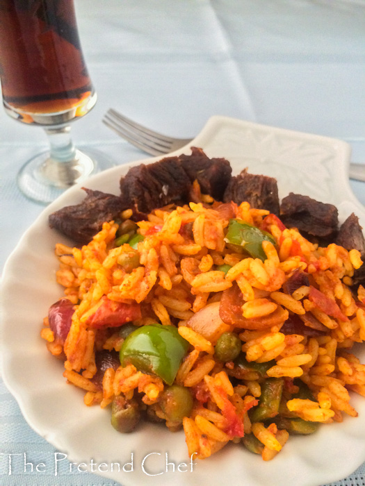 Nigerian Tomato Rice recipe using leftover rice & Yaji