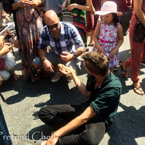 man with pet, Pedestrian sunday in Kensington 201