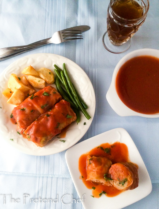 Soft and tender cabbage roll