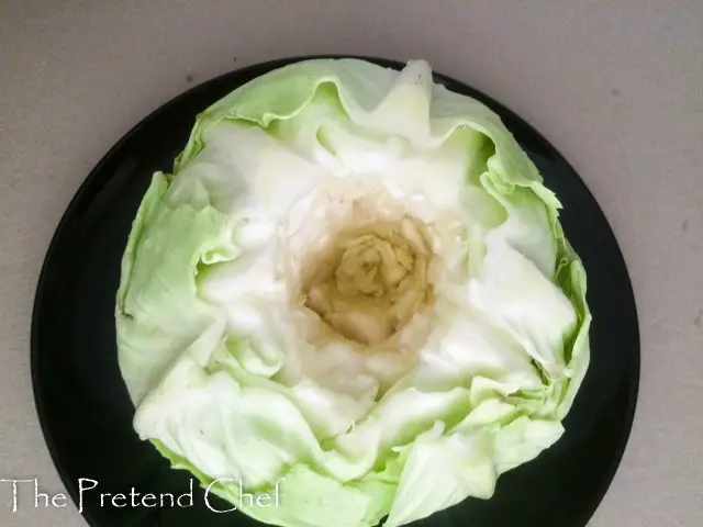 cored cabbage
