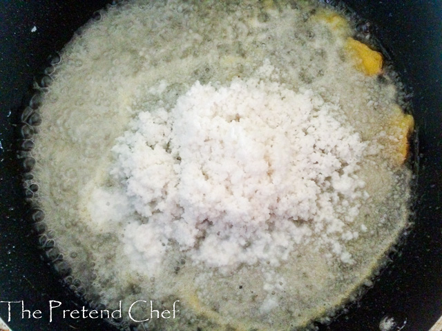  Jamaican Grater Cake in a saucepan