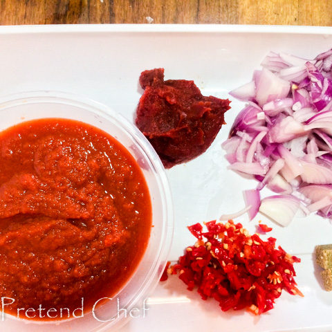 ingredients for Nigerian coconut jollof rice